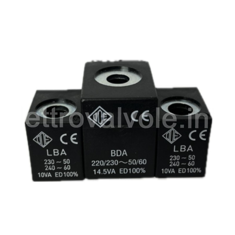 2-coils-ode-LBA-230v + 1-coil-ode-BDA-230v-for-ODE-GI28532R1H-258743-SOLENOID-Valve-2+3+2-Way-230V-NECTA-Coffee-manifold-ode